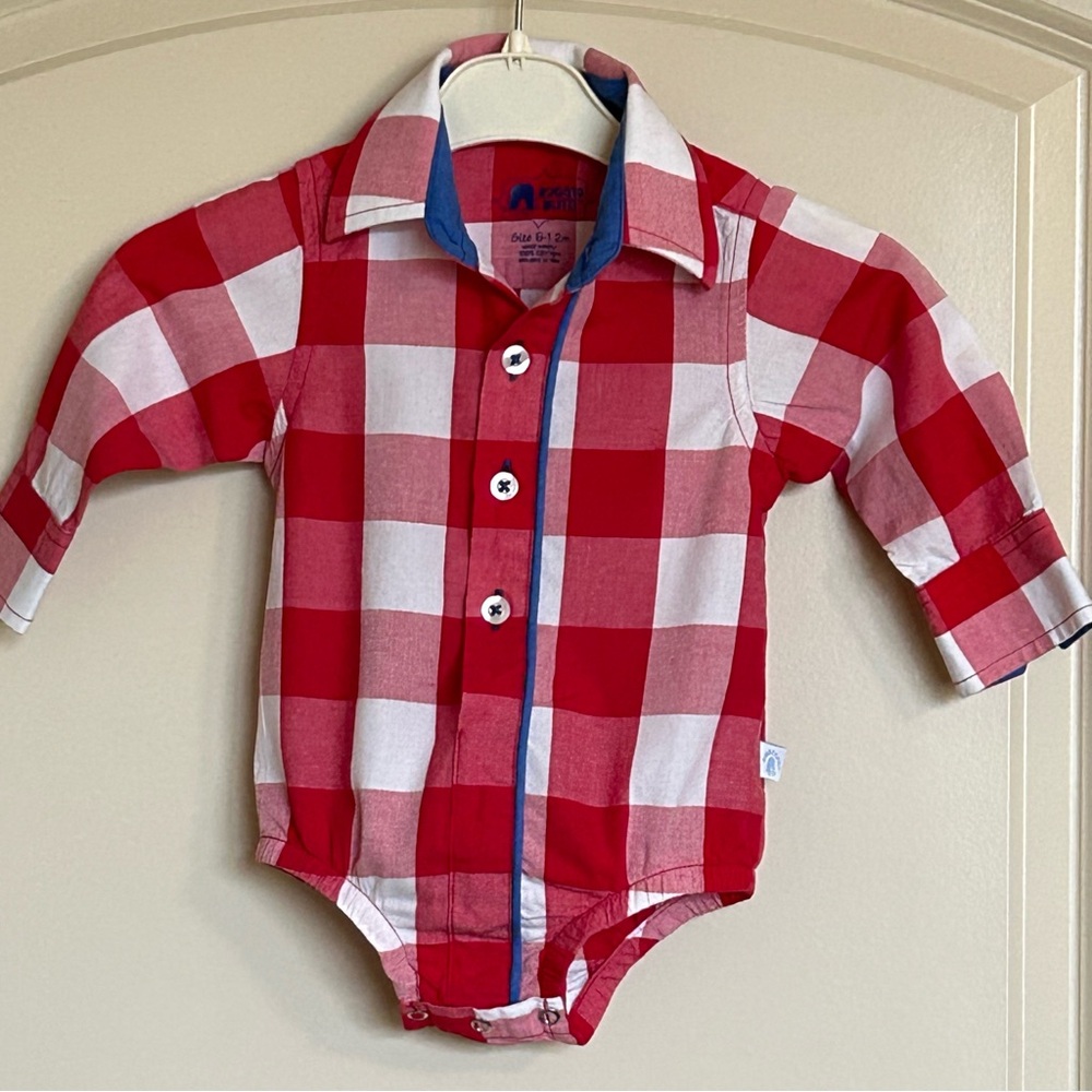 6-12M Rugged Butts Plaid Onesie